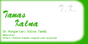 tamas kalna business card